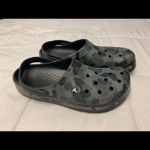 Camouflage crocs size 11